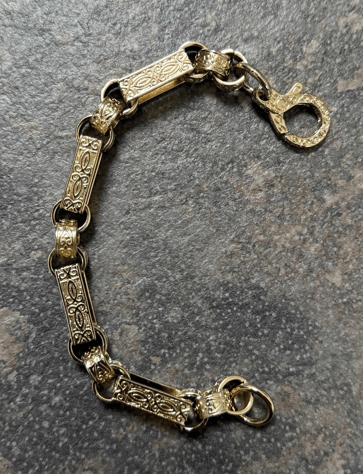 9ct Gold Filled Gypsy Link Bracelet Belcher 13mm