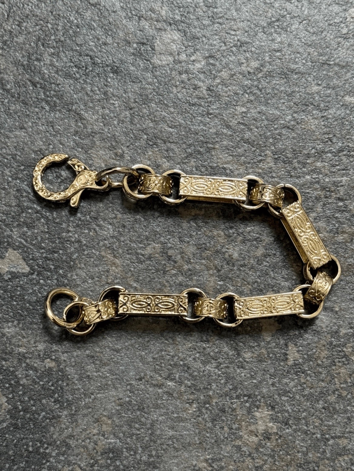 9ct Gold Filled Gypsy Link Bracelet Belcher 13mm