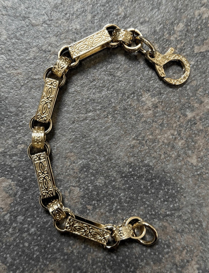 9ct Gold Filled Gypsy Link Bracelet Belcher 13mm