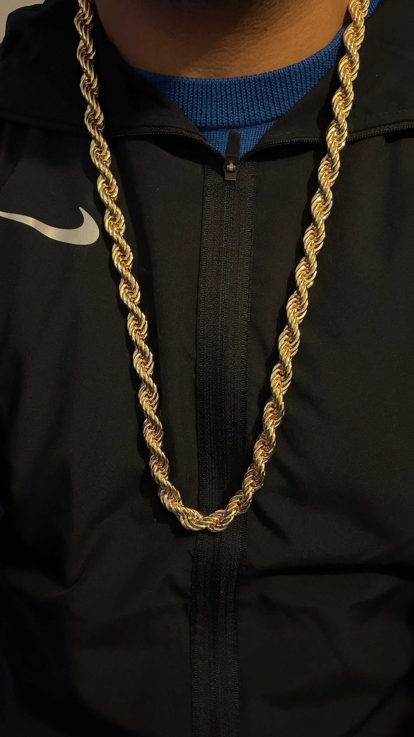 9ct gold filled rope chain 10mm