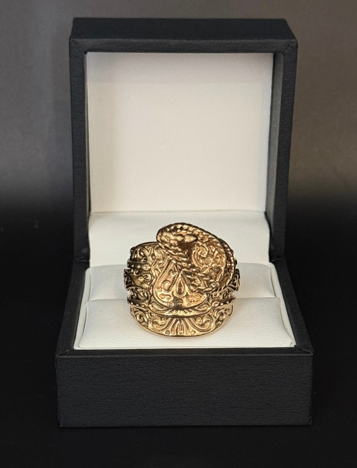 9ct Gold Filled Ace of Spades Saddle Ring