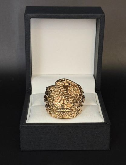 9ct Gold Filled Ace of Spades Saddle Ring