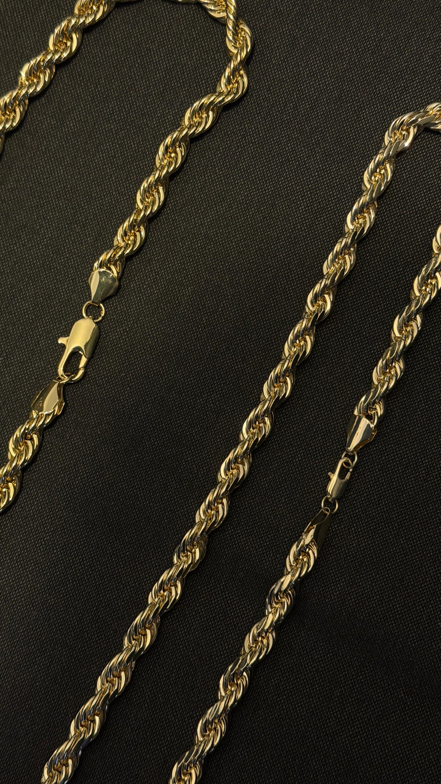 9ct gold filled rope chain 10mm