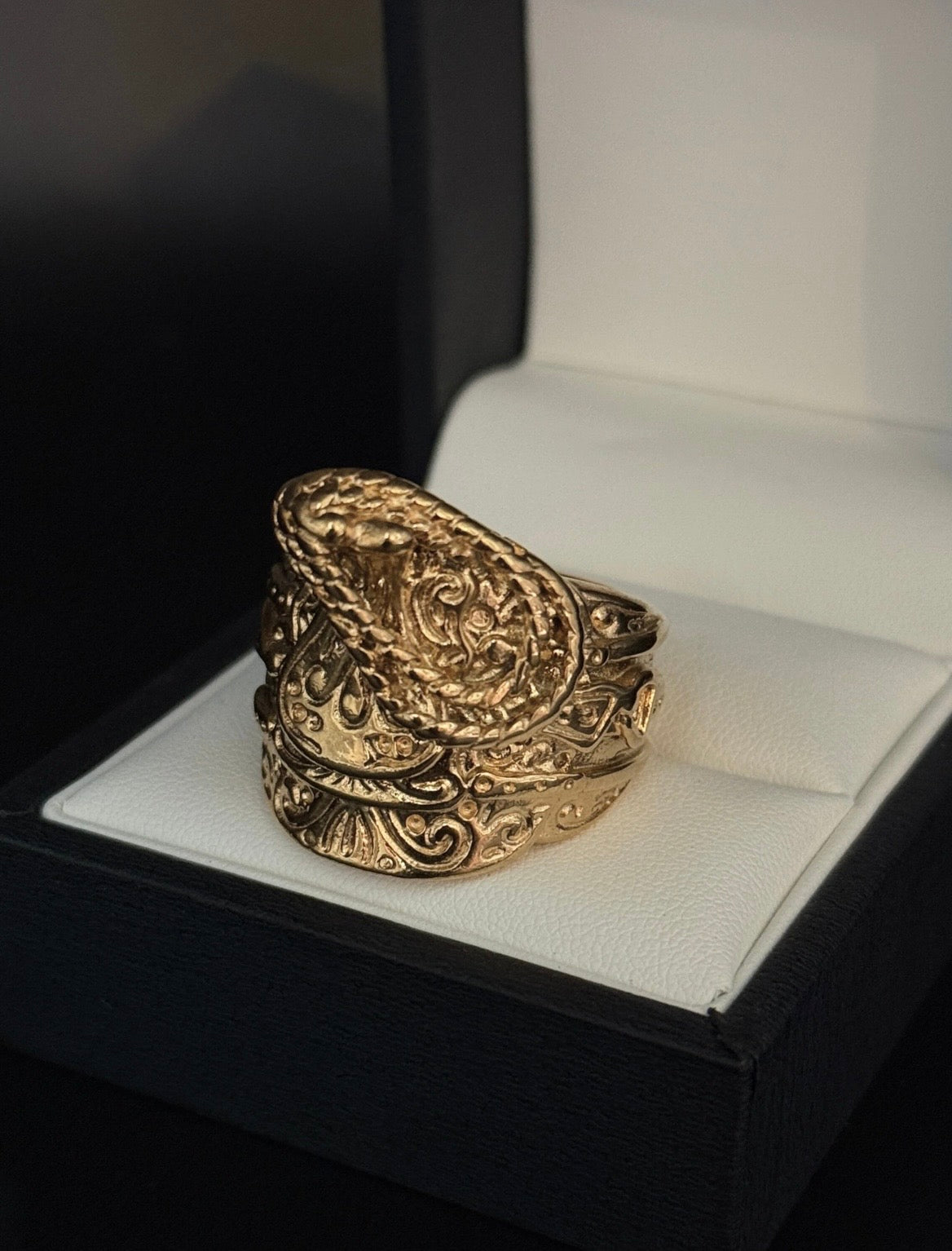 9ct Gold Filled Ace of Spades Saddle Ring