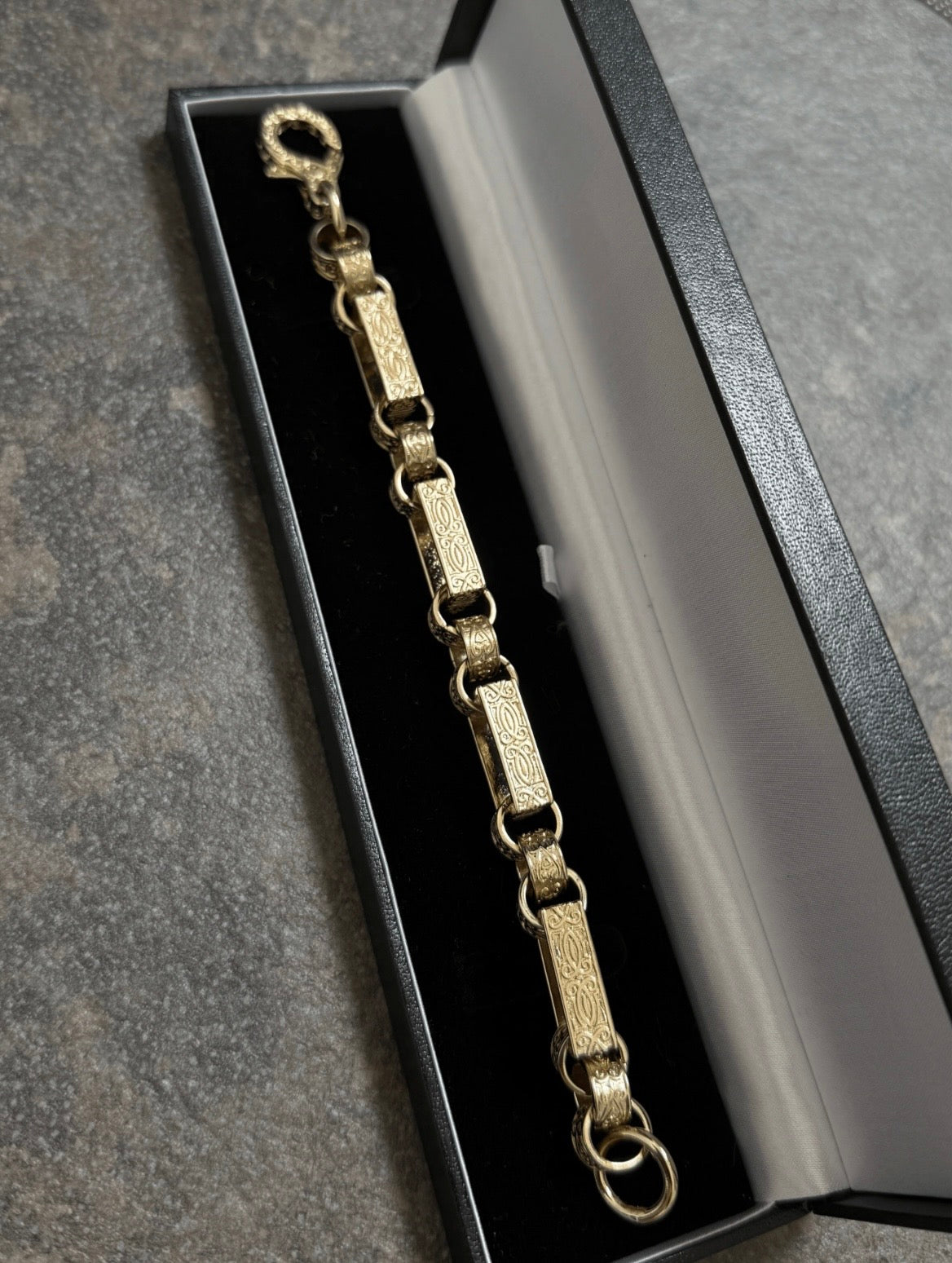 9ct Gold Filled Gypsy Link Bracelet Belcher 13mm