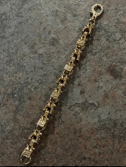 9ct gold filled lego bracelet 13mm