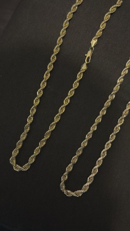 9ct gold filled rope chain 10mm